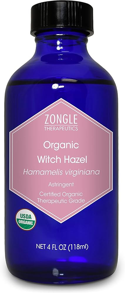 Organic Witch Hazel by Zongle, 4 OZ – 100% Pure Natural for Face, Acne, Butt, Skin, Scalp, Hair... | Amazon (US)