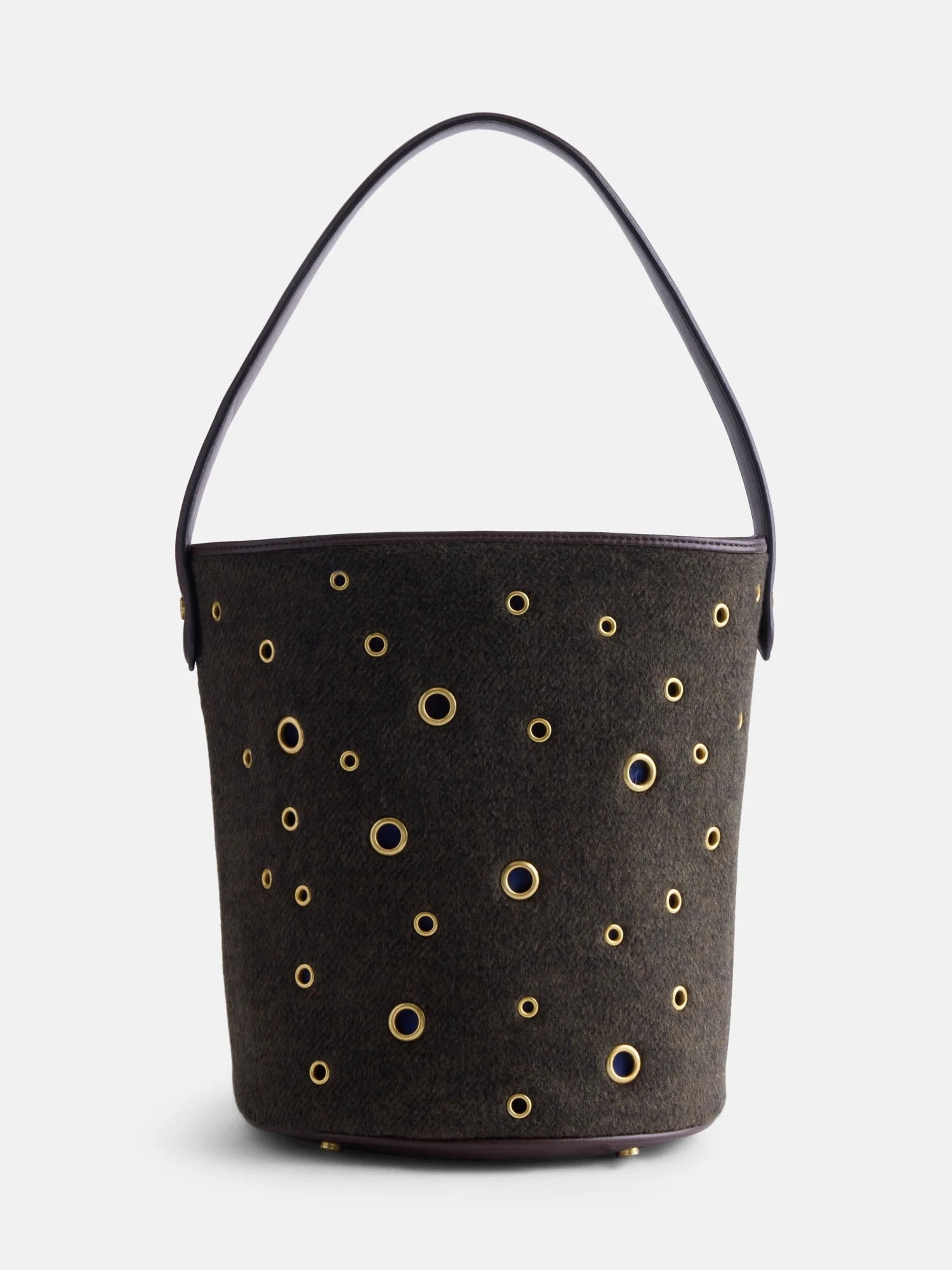 Free Assembly Women’s Grommet Bucket Bag, Smoky Olive - Walmart.com | Walmart (US)