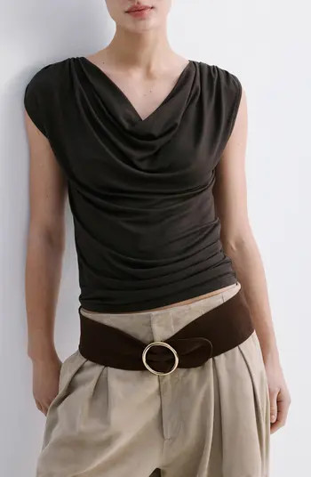 MANGO Camiseta Cowl Neck T-Shirt | Nordstrom | Nordstrom