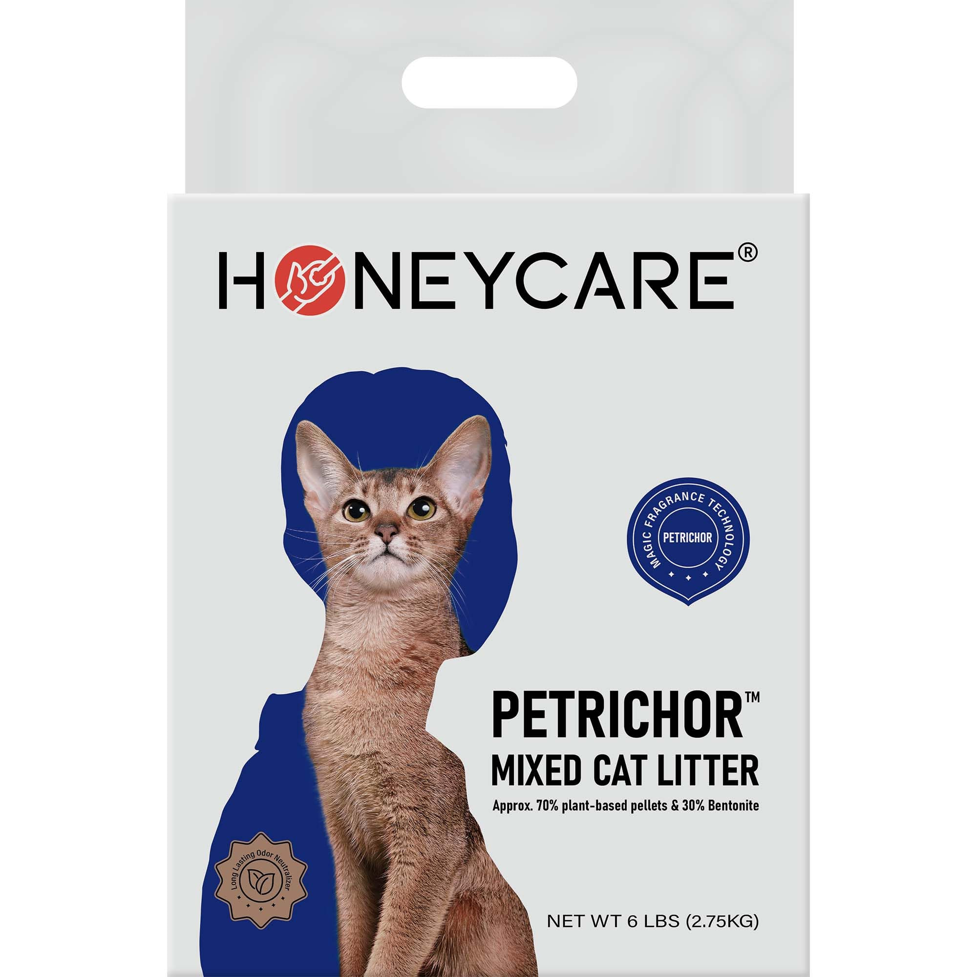 HONEY CARE Petrichor Mix Cat Litter I Tofu Cat Litter I Nature Plant-Based Pellets and Bentonite ... | Amazon (US)
