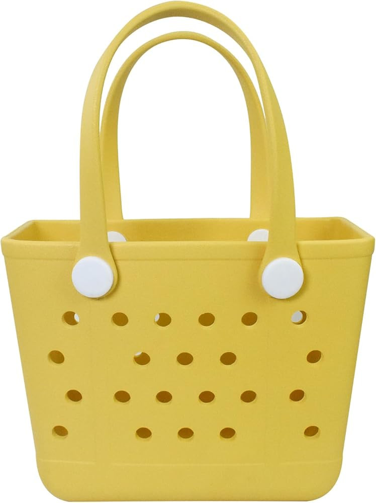 Lightweight Extra large Rubber Beach Bag Small mini Tote Bag for Gym Waterproof medium Open Handb... | Amazon (US)