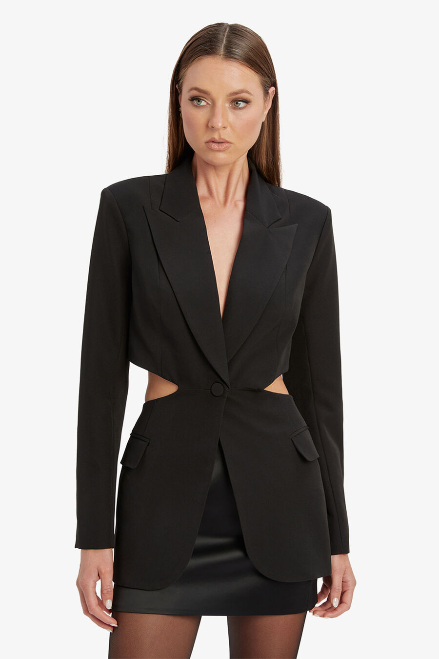 cassian cut out blazer in black | Bardot (US)