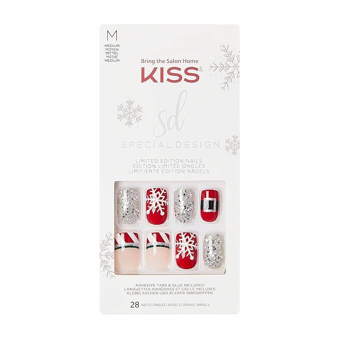 KISS Special Design Limited Edition Holiday Fake Nails, Style ‘Season's Must-Haves’, Multi-Co... | Amazon (US)
