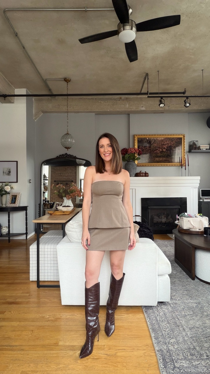 Fall date night set!! Love how stretchy this is, fits true to size. The top is double lined

#LTKSeasonal