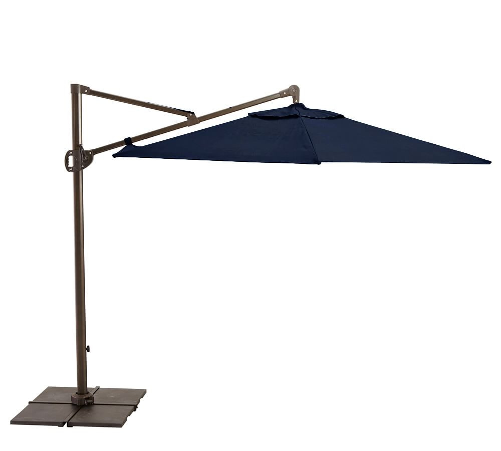 11' x 10' Round Cantilever Outdoor Umbrella - Rustproof Aluminum Frame​, Bronze | Pottery Barn (US)