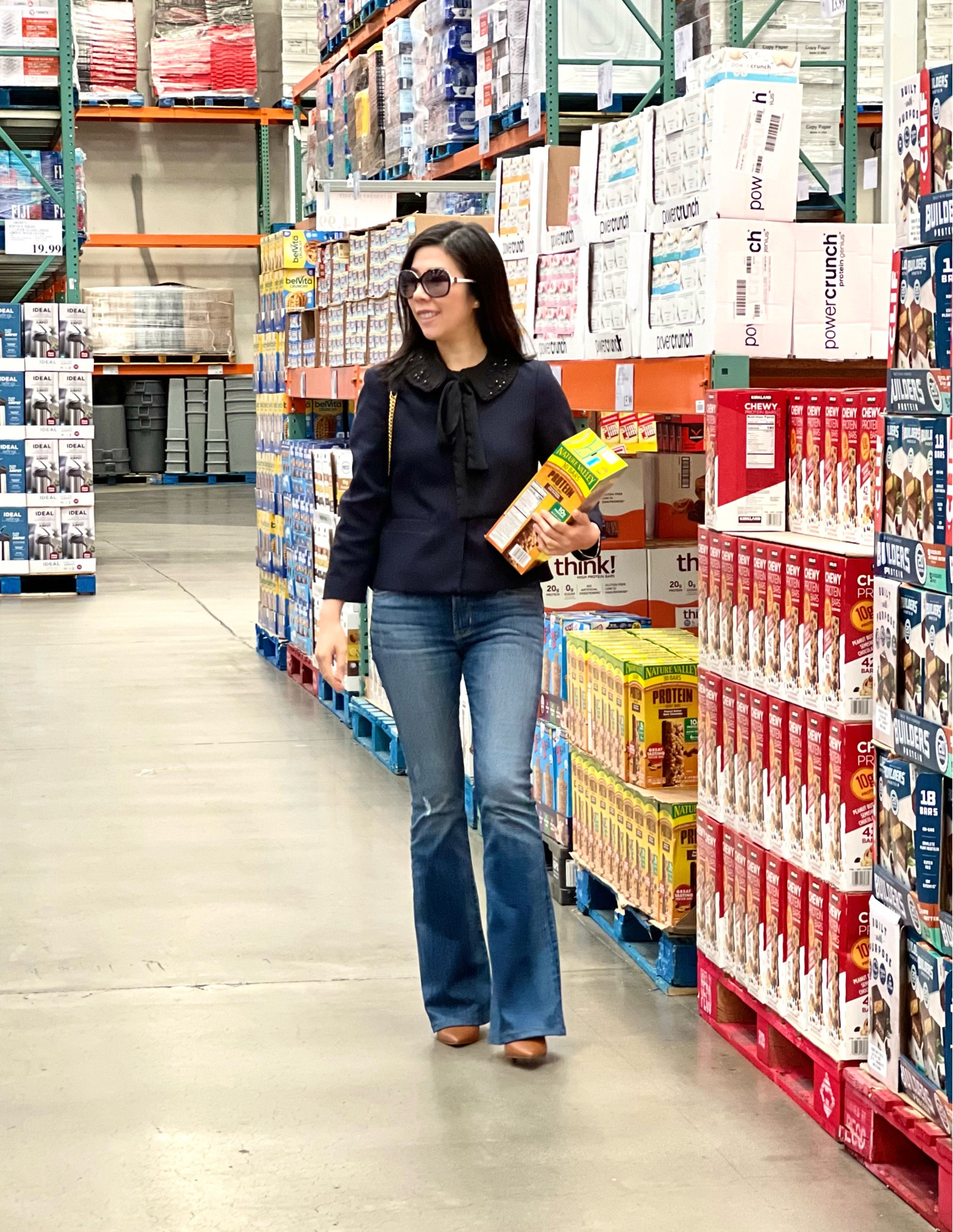 Embracing denim jeans! If you watched one of my latest YouTube videos, you know that my affection for casual attire peaked during the pandemic. My collection of pants expanded rapidly and that includes jeans! I’m wearing my light-medium wash high rise flare jeans with a boxy Peter Pan collar jacket for an off-duty look that’s ironically appropriate for work as well! 

#LTKstyletip #LTKGiftGuide #LTKsalealert