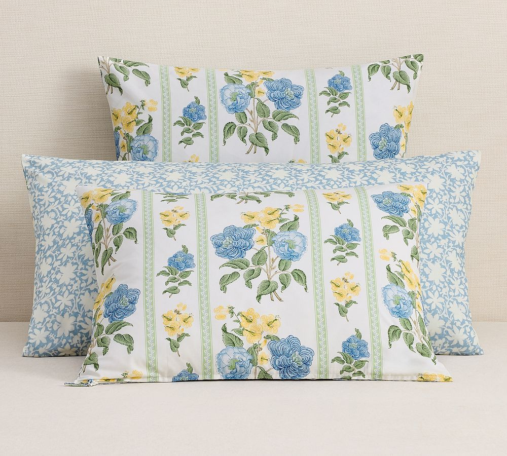 Krysta Floral Reversible Percale Sham | Pottery Barn (US)