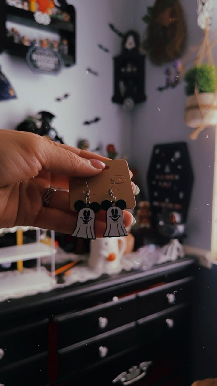 Ghost Mickey earrings 

#LTKFind #LTKSeasonal #LTKtravel