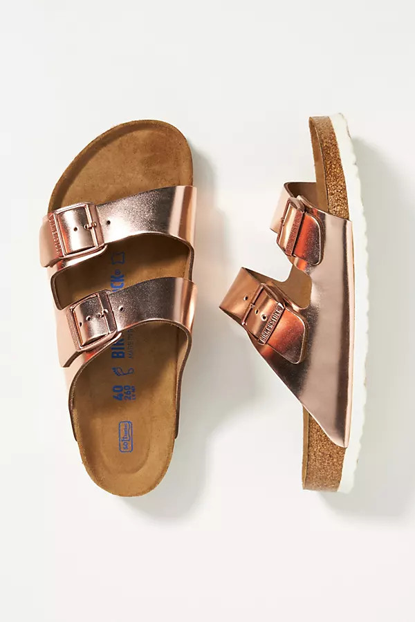 Birkenstock Arizona Sandals By Birkenstock in Gold Size 36 | Anthropologie (US)