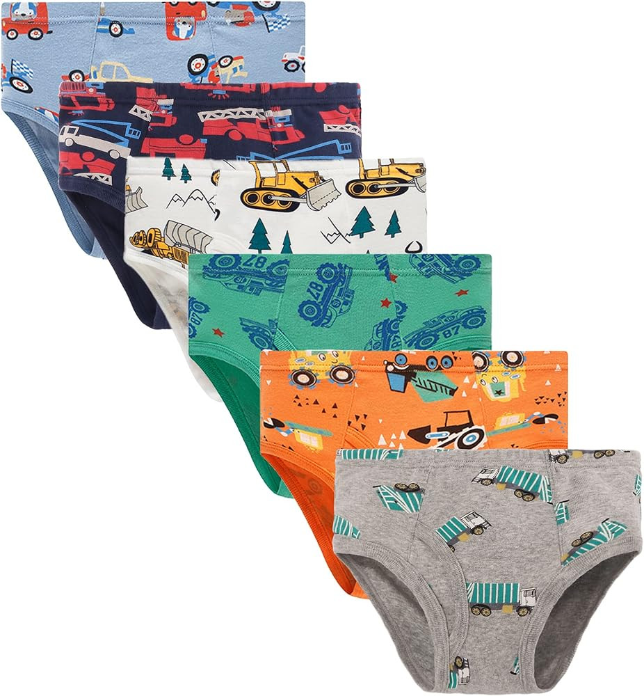 Boboking 100% Cotton Little Boys Briefs Soft Dinosaur Truck Toddler Underwear | Amazon (US)