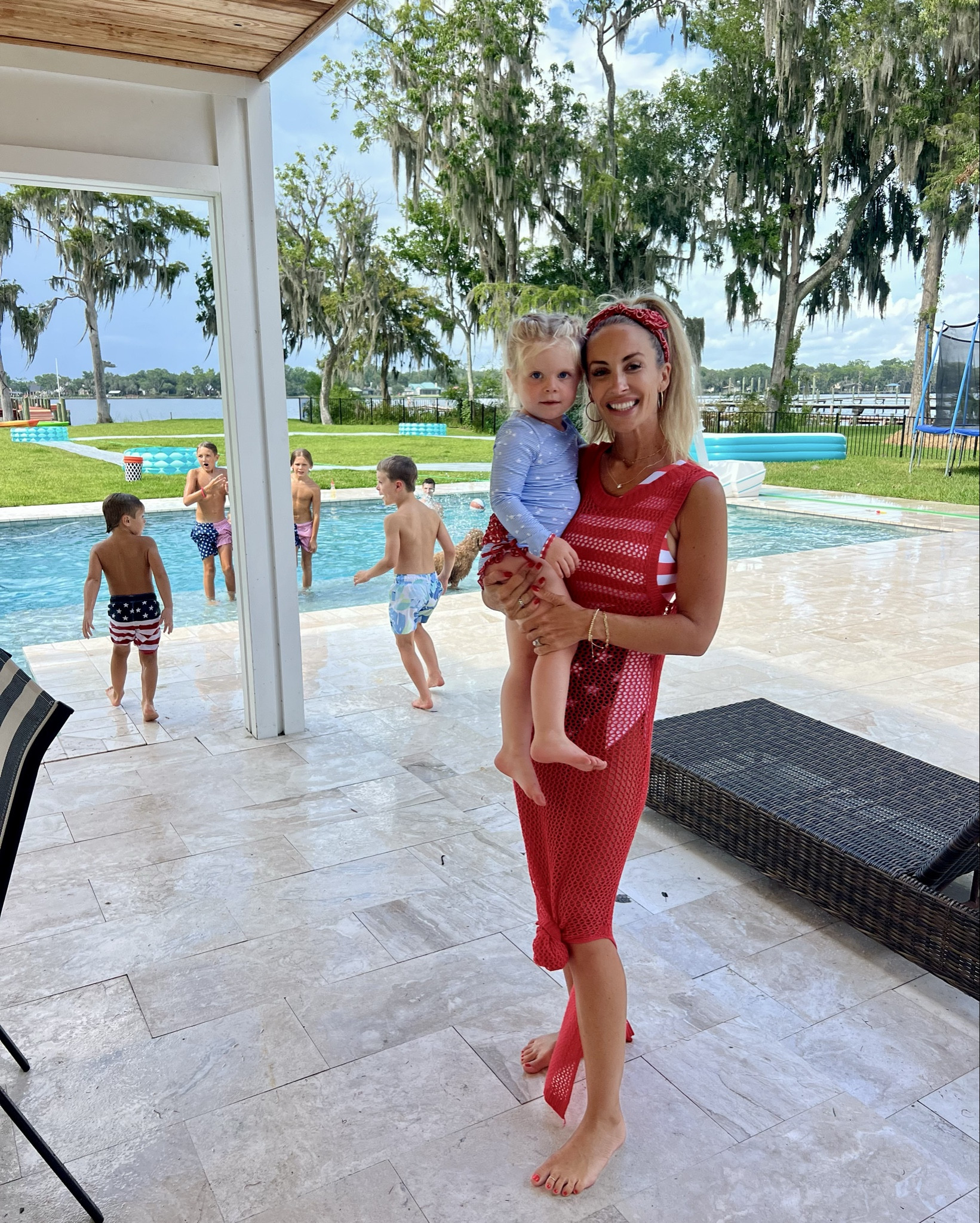 Budget friendly crotchet cover up. Save vs splurge. Memorial Day Weekend. Red, white & blue. Stars & stripes. USA. American Flag swimwear  

#LTKSaleAlert #LTKSwim #LTKFestival