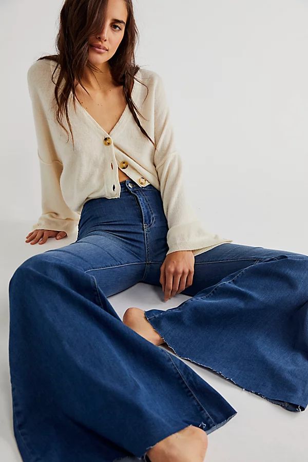 Just Float On Flare Jeans by We The Free at Free People, Jericho Blue, 26 | Free People (Global - UK&FR Excluded)