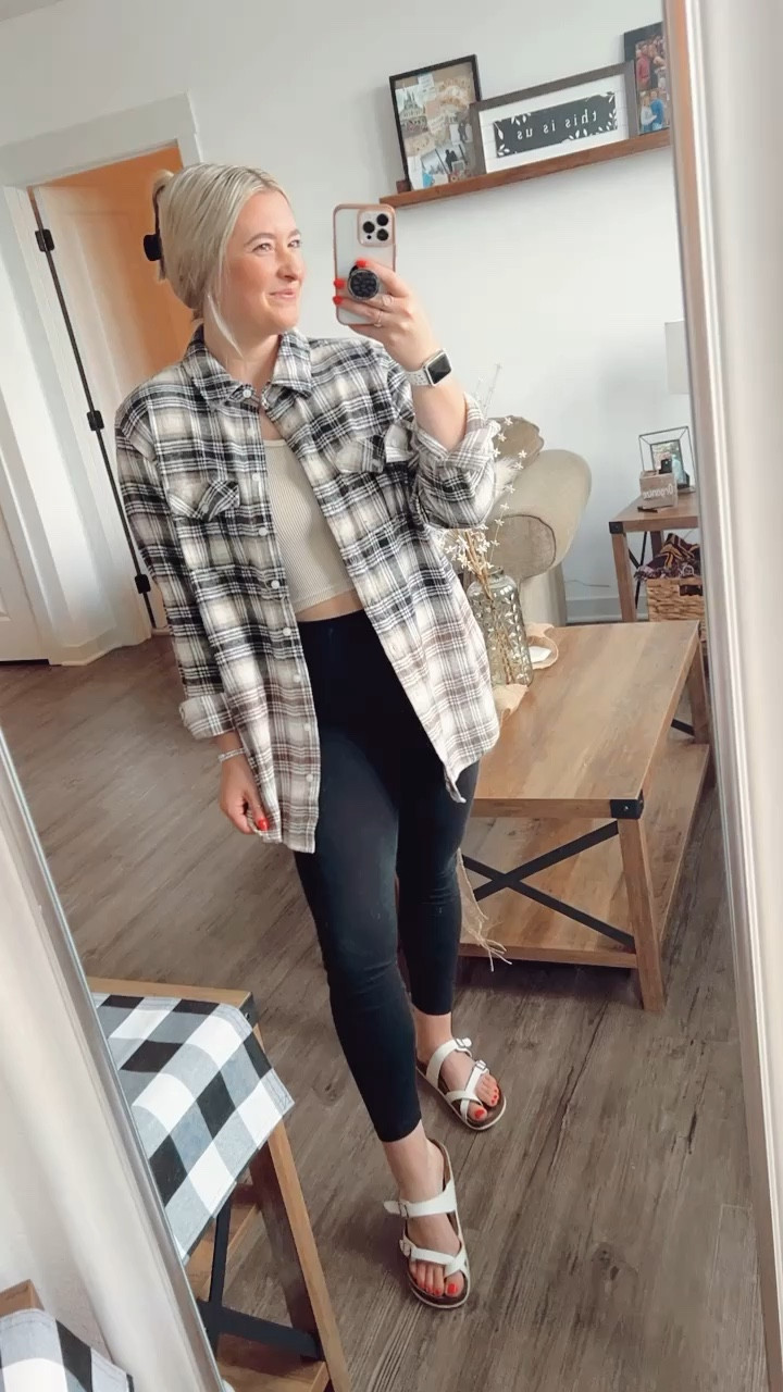 Fall vibes are here 😍🍂

It’s 66 degrees here in Indiana, so I’m pulling out one of my favorite shackets. Plus, this tank is a MUST for fall — size up for a comfier fit. These leggings are ones I wear all year long and are perfect as we transition to colder days!

#LTKstyletip #LTKfindsunder50 #LTKmidsize