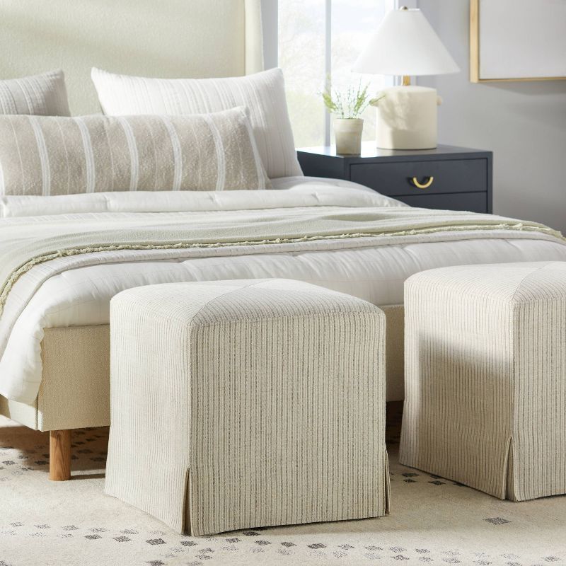 Lynwood Slipcover Style Cube Non-Removable Gray - Threshold™ designed with Studio McGee | Target
