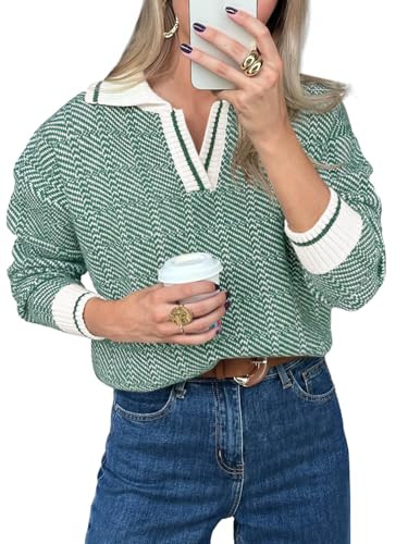 Saodimallsu Sweaters Block Pullover Shirt | Amazon (US)