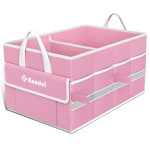 K KNODEL Car Trunk Organizer, Collapsible Car Trunk Storage Organizer, Car Organizer and Storage for SUV, Truck, Sedan (Small, Pink) | Amazon (US)