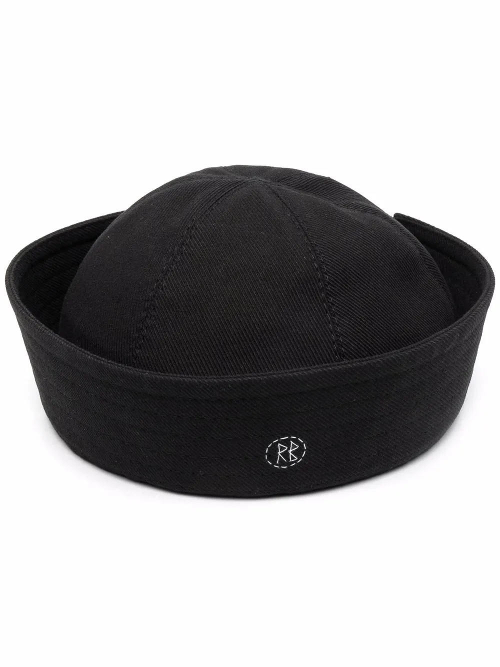 Ruslan Baginskiy embroidered-logo sailor hat - Black | Farfetch Global