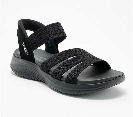 Skechers Slip-ins Washable Knit Ultra Flex 3.0 Sandals - QVC.com | QVC