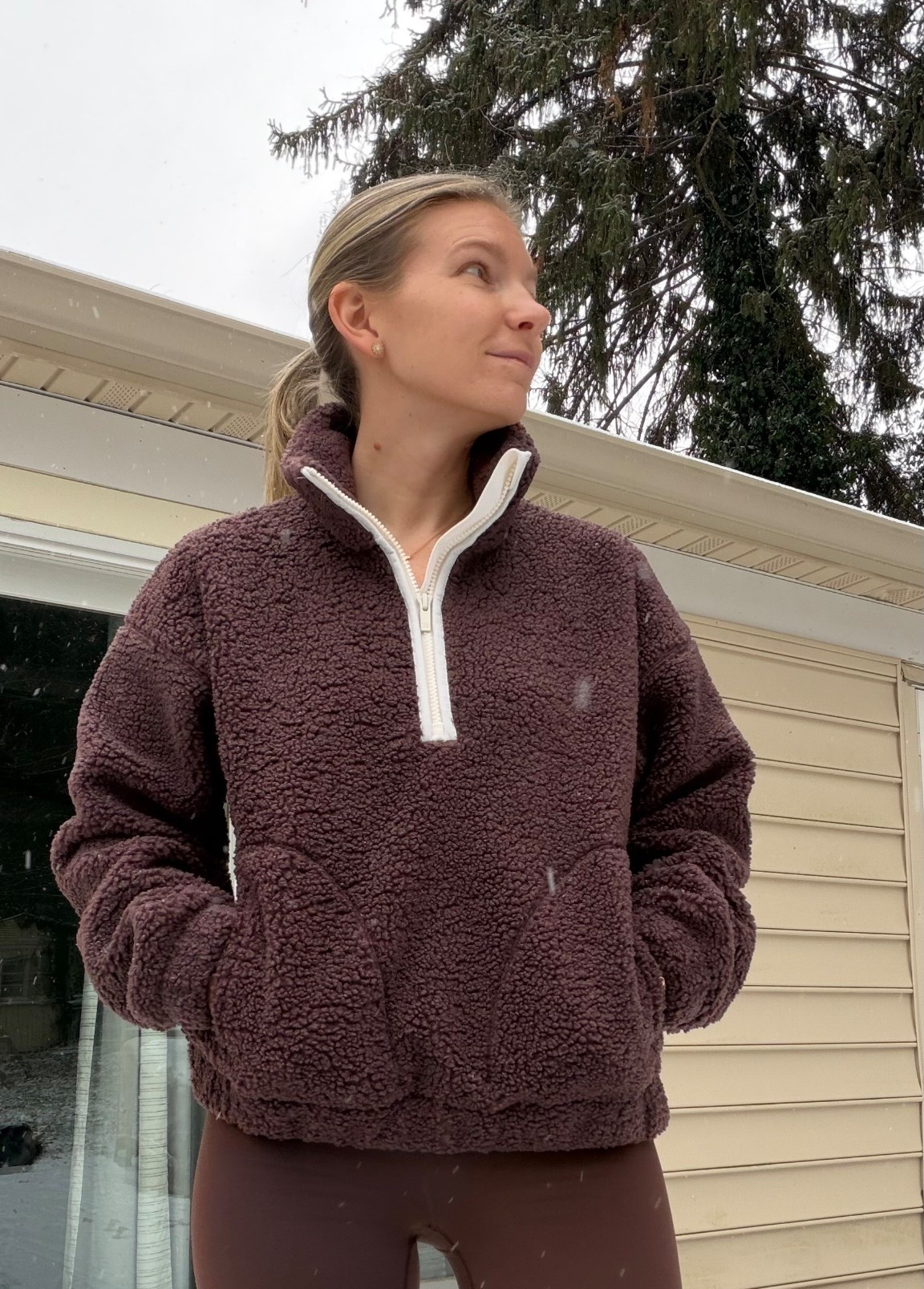 Target Sherpa pullover. Wearing xs. Paired with my new favorite leggings  

#LTKActive #LTKPetite #LTKootd