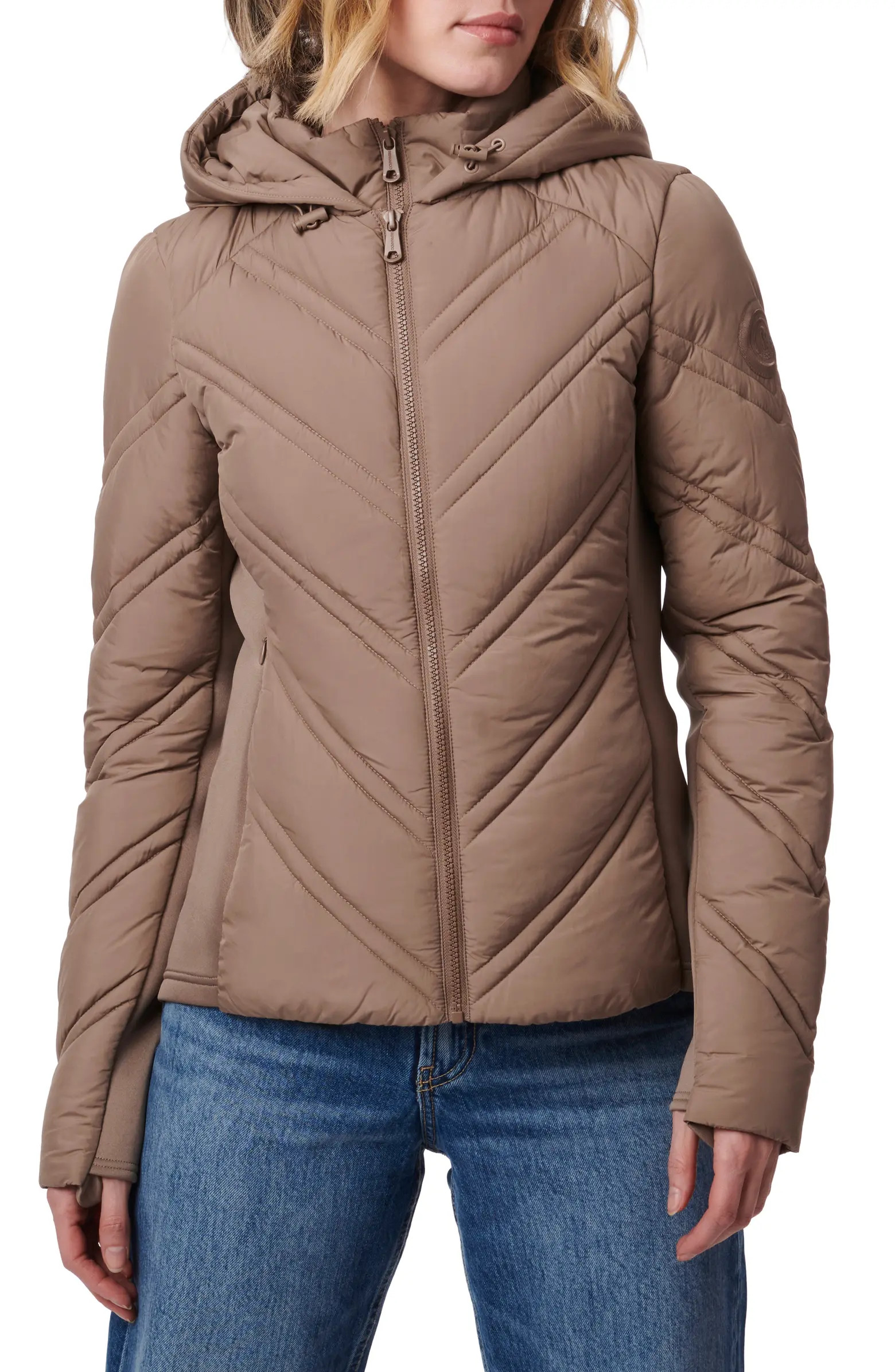 Bernardo Hooded Puffer Jacket with Bib | Nordstrom | Nordstrom