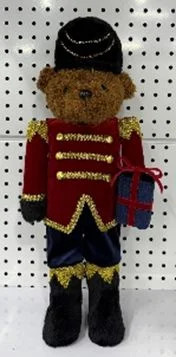 Red Bear Nutcracker Christmas Tabletop Decoration, 19 in, by Holiday Time | Walmart (US)