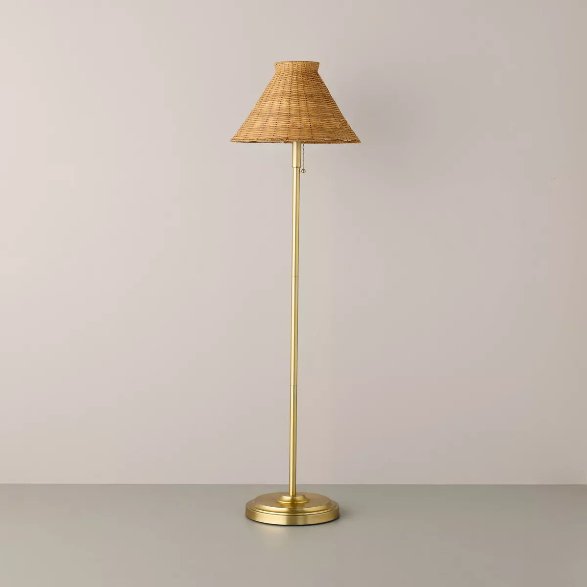 Brass with Rattan Shade Floor Lamp - Hearth & Hand™ with Magnolia | Target