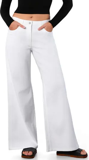 Flat Front Wide Leg Jeans | Nordstrom