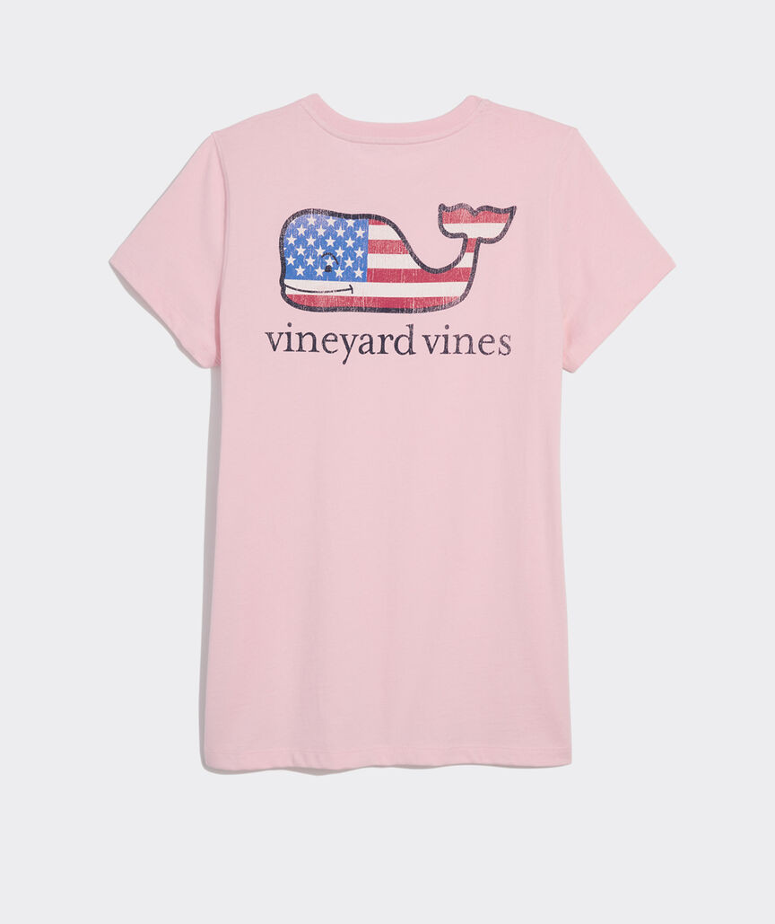 Women's Flag Whale Short-Sleeve Pocket Tee | vineyard vines