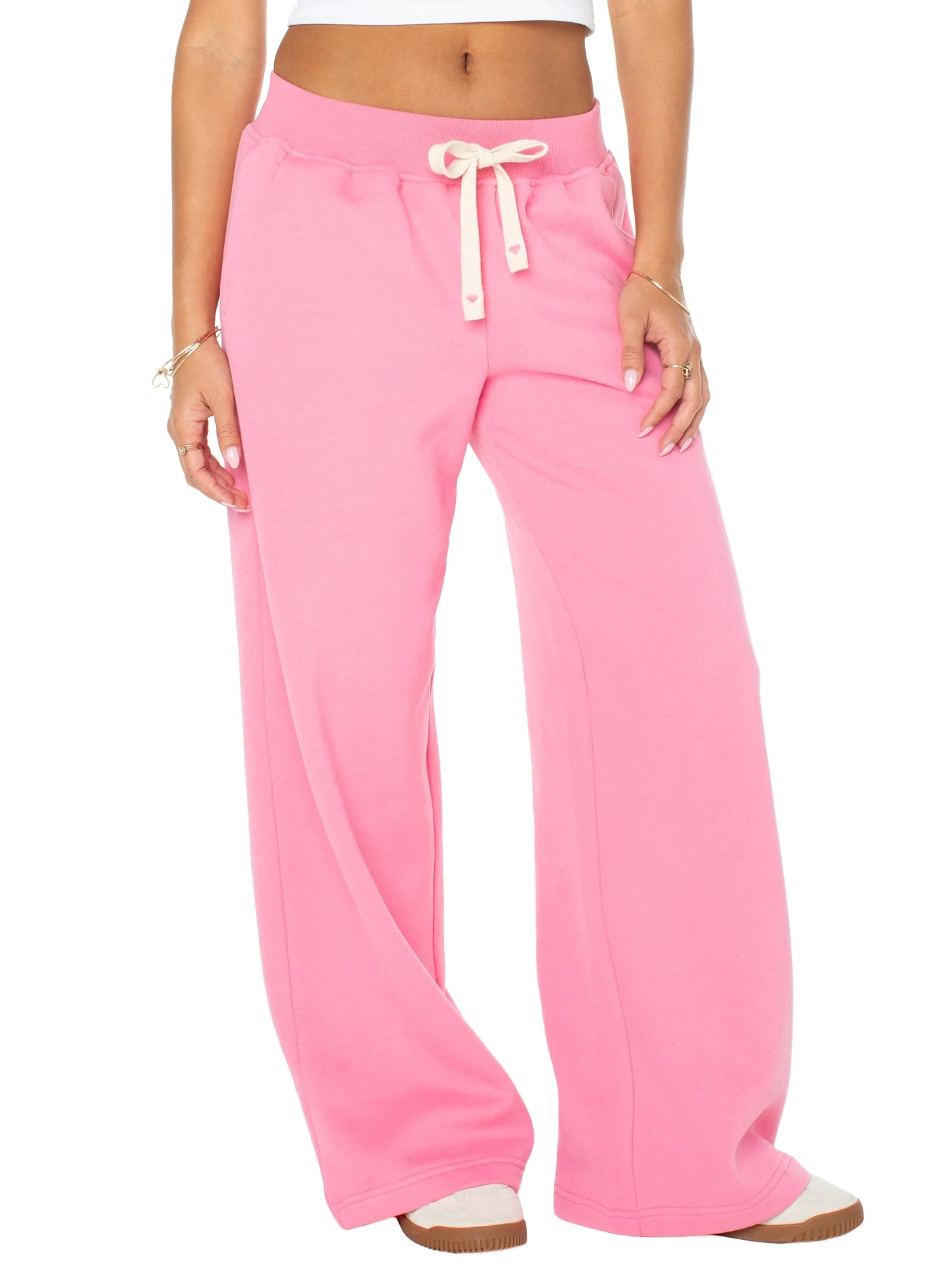 Celebrity Pink Women's and Women's Plus Wide Leg Sweatpants, Sizes XS-4X | Walmart (US)