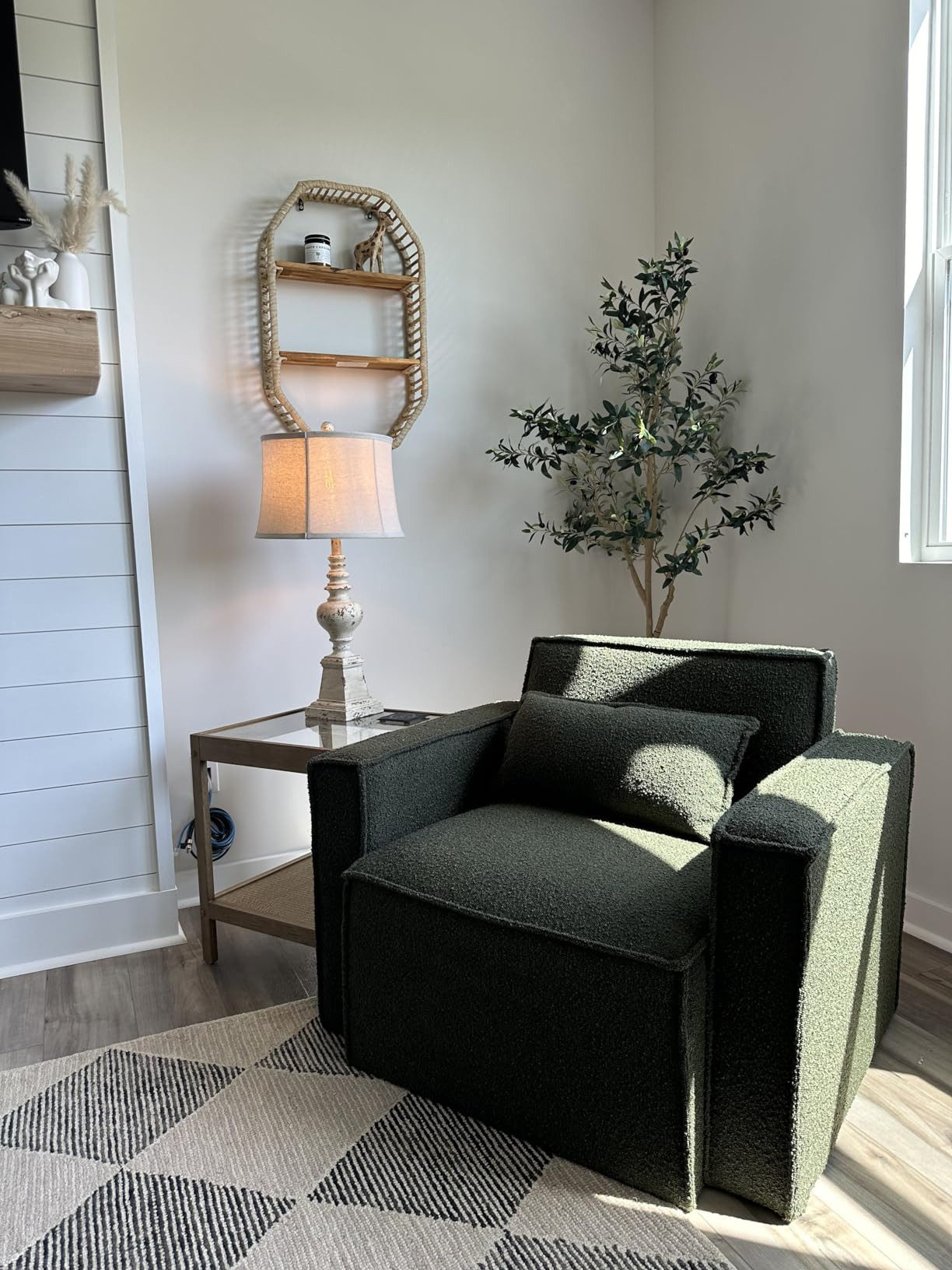 Artificial Olive Tree, 6FT Tall Faux Silk Plant Artificial Tree in Potted Oliver Branch Leaves an... | Amazon (US)