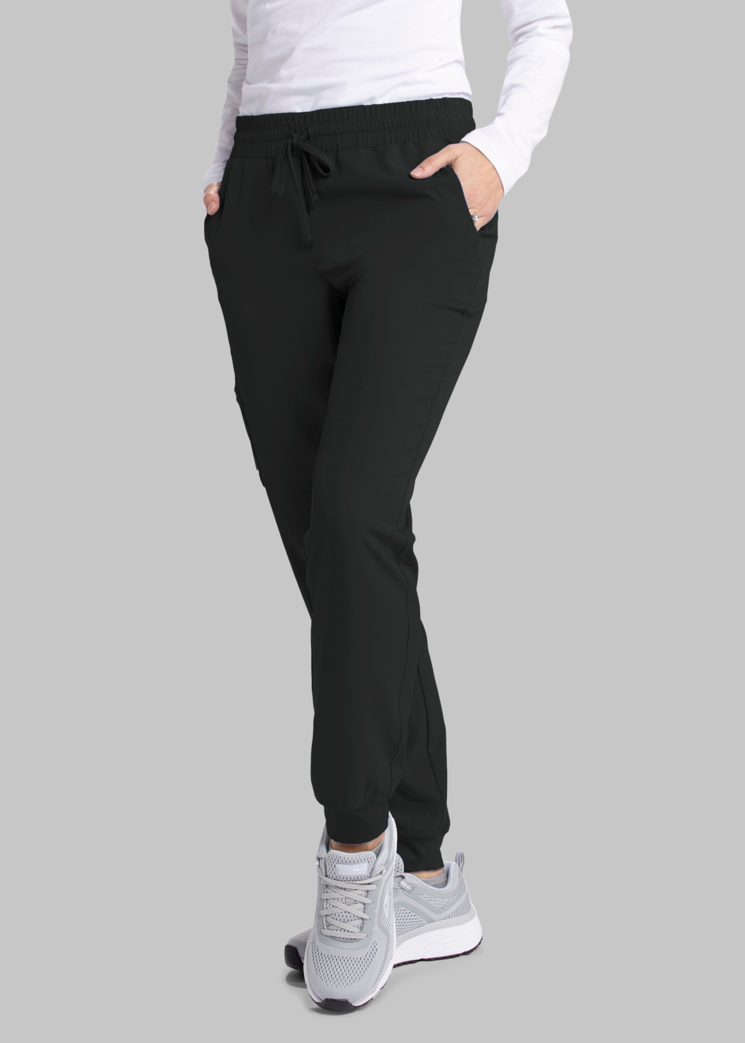 4-Pocket Cargo Mid Rise Elastic Waist Drawstring Jogger | Scrubs & Beyond