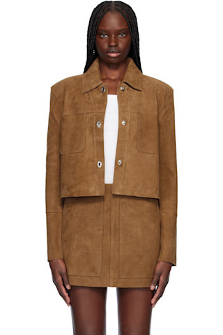 Stand Studio - Tan Luz Suede Jacket | SSENSE