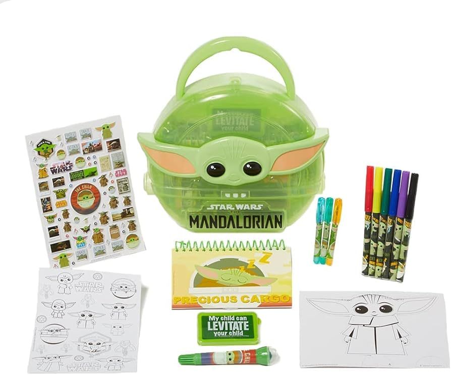 Star Wars Mandalorian Baby Yoda Coloring & Sticker Activity Set for Kids with Travel Carrying Cas... | Amazon (US)