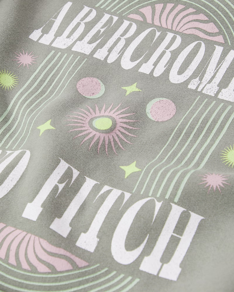 legging-friendly graphic crew sweatshirt | Abercrombie & Fitch (US)