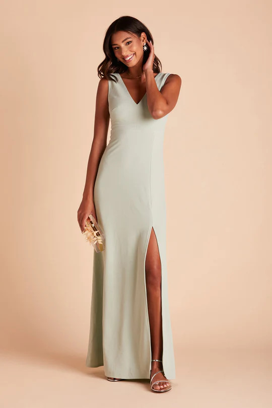 Shamin Crepe Dress - Sage | Birdy Grey