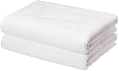 Amazon Basics Quick-Dry, Luxurious, Soft, 100% Cotton Towels, White - Set of 2 Bath Towels | Amazon (US)