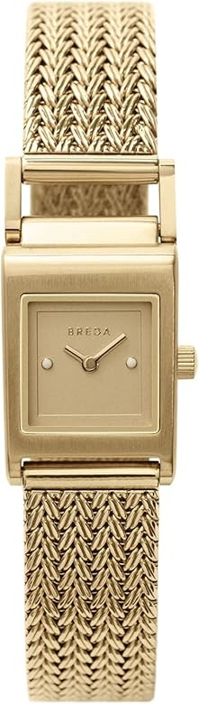 Breda 'Revel Tethered' Gold and Gold and Mesh Bracelet Watch, 18MM | Amazon (US)