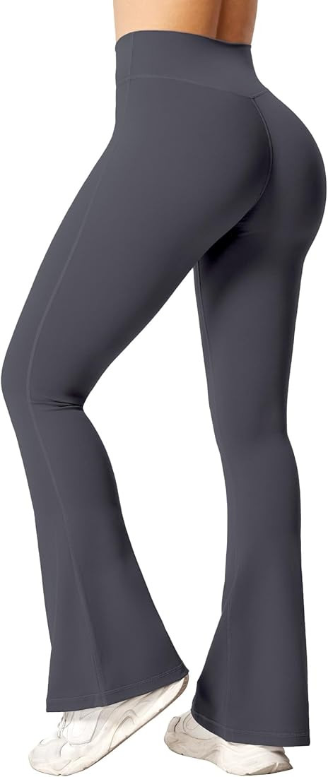 BOOVET Women's Flare Yoga Pants with Pockets Crossover High Waisted Bootcut Flare Yoga Leggings T... | Amazon (US)