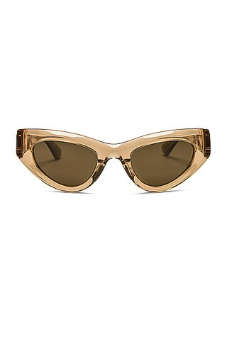 Bottega Veneta Cat Eye Sunglasses in Brown | FWRD 