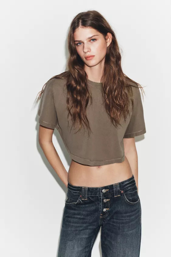 FADED-EFFECT CAPE TOP | Zara UK