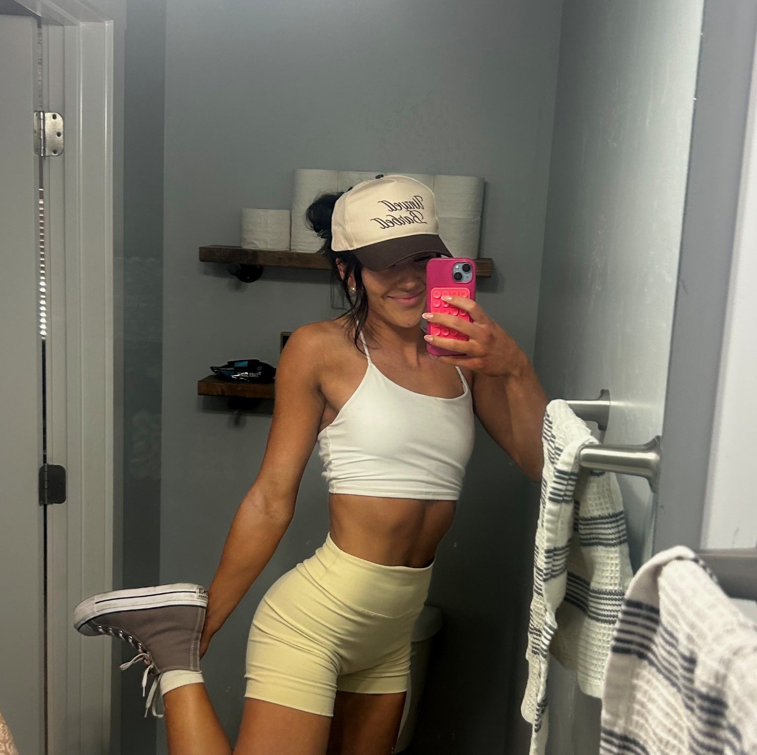 Converse, spandex, white sports bra

#LTKSaleAlert #LTKActive #LTKU