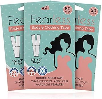 Fearless Tape - Double Sided Tape for Fashion, Clothing and Body (50 Strip Pack) | All Day Strength  | Amazon (US)
