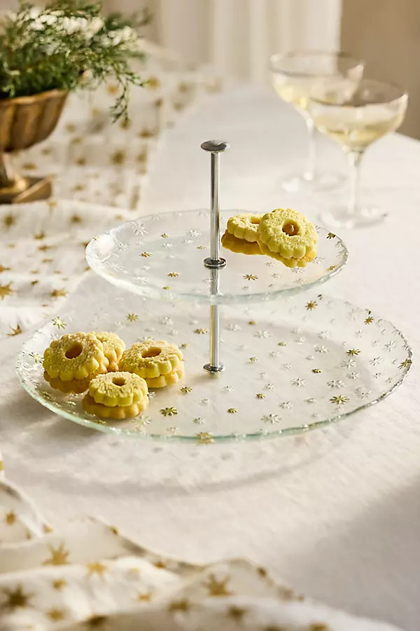 Glass tiered stand