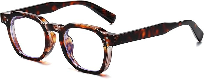 AIEYEZO Retro Blue Light Glasses for Men Women Square Thick Framed Eyeglasses Trendy Vintage Comp... | Amazon (US)