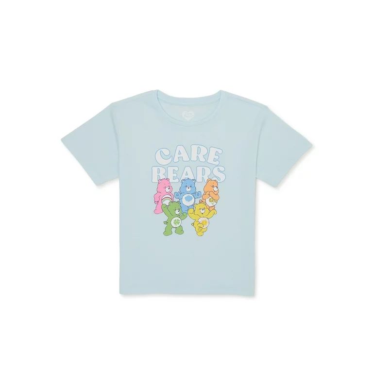 Cloudco Girls Care Bears, Crew Neck, Short Sleeve, Graphic T-Shirt, Sizes 4-16 | Walmart (US)