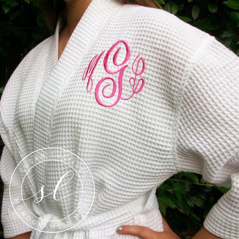 Women's Monogrammed Waffle Robe, 14 Colors to Choose From, Personalized Spa Wedding Party, Brides... | Etsy (US)