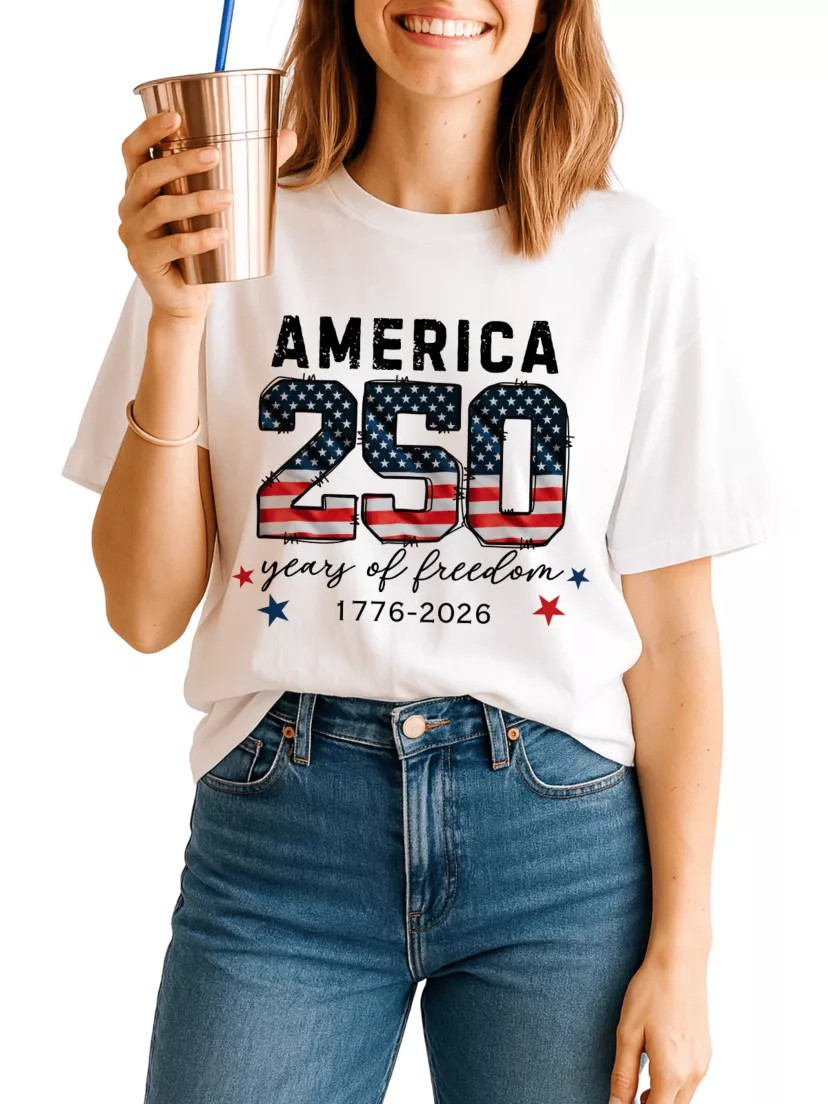 America 250 Years of Freedom, Patriotic USA Anniversary 1776 Tee | Belk