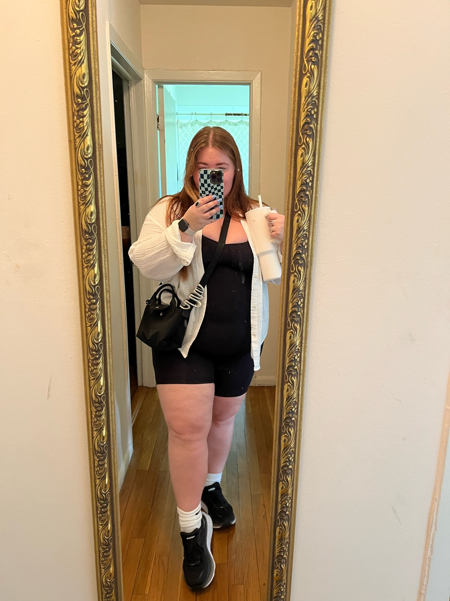 running errands outfit featuring lululemon yitty abercrombie hoka simple modern ESWB and long champ. love a crossbody bag for errands! this outfit is perfect for spring and summer!

#LTKcurves #LTKtravel #LTKunder100