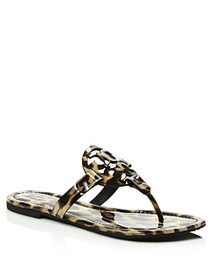 Tory Burch Women's Miller Leopard Print Thong Sandals | Bloomingdale's (US)