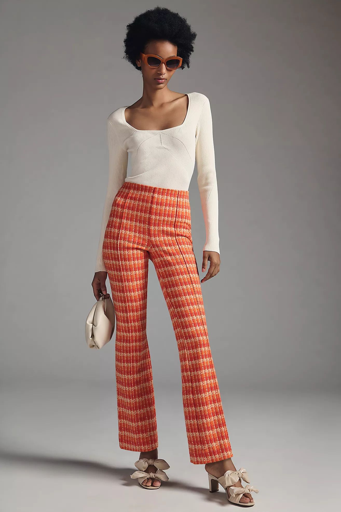 Maeve Margot Kick-Flare Cropped Pants | Anthropologie (US)